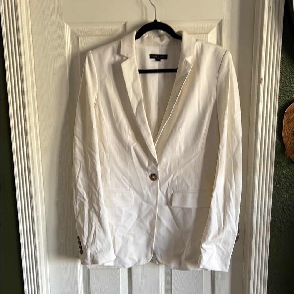 Ann Taylor White Blazer Professional Suit Jacket